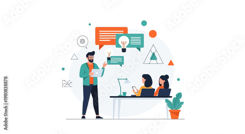 Business meeting with ideas and collaboration