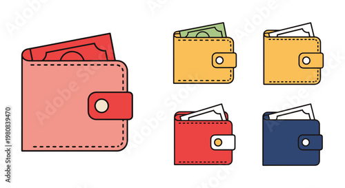 Document Wallet Line art abstract minimal creative illustration