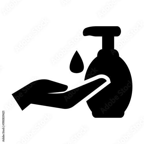 Hygiene vector icon. Wash hands illustration sign. purity symbol. Disinfection logo.