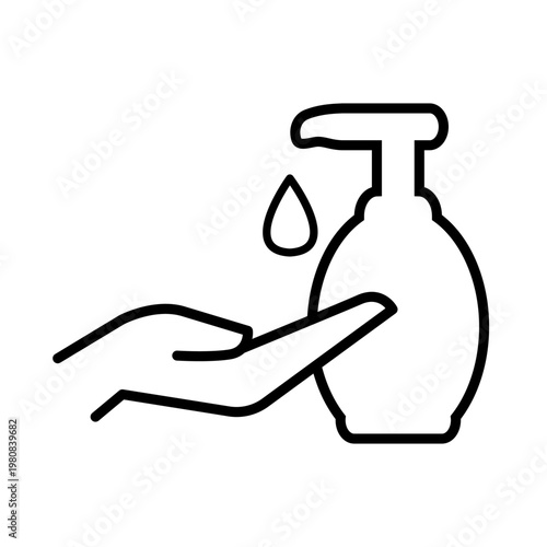 Hygiene vector icon. Wash hands illustration sign. purity symbol. Disinfection logo.