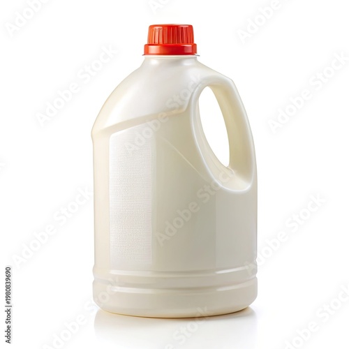 milk bottle isolated on white