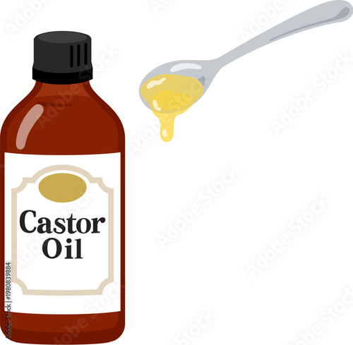 瓶入りのひまし油