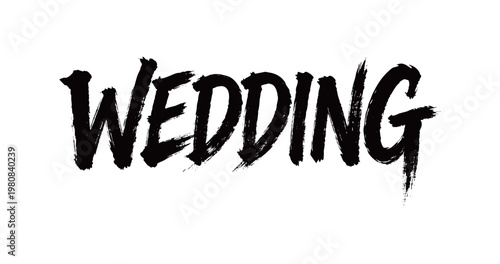 Schilderij op canvas WEDDING Handwriting