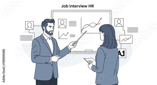 HR Manager Explains Business Growth Strategy to Candidate During Job Interview