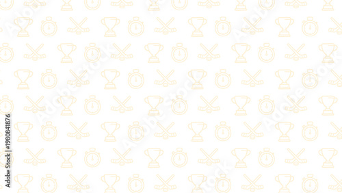 Hockey doodle vector pattern design