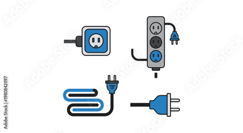 Extension Cord Line art vector abstract pattern design