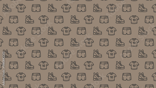 Hockey doodle vector pattern design