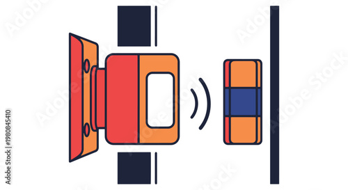 Door Sensor Line art vector creative abstract