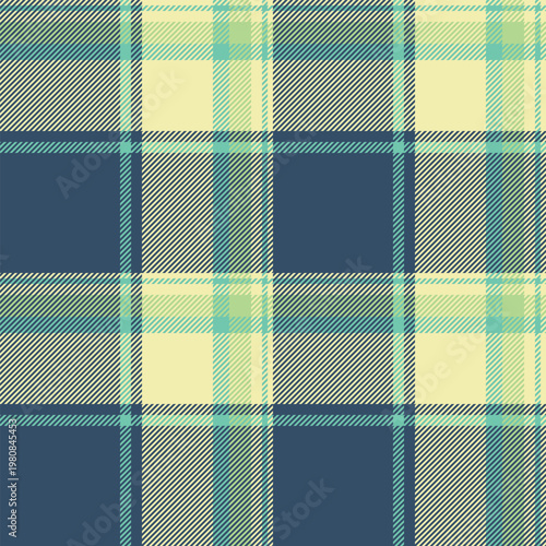 Poncho seamless fabric texture, front background textile vector. Shirt plaid check tartan pattern in blue and light colors.