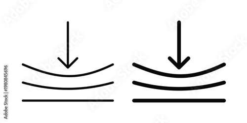 Compress icon set vector symbol in black filled and stroke style