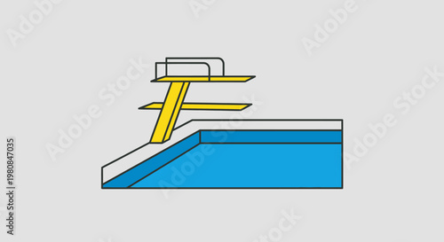 A pool with diving boards, ready for summertime fun and competition