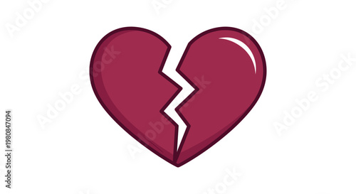 A digitally crafted image of a broken heart, showcasing the concept of heartbreak or separation