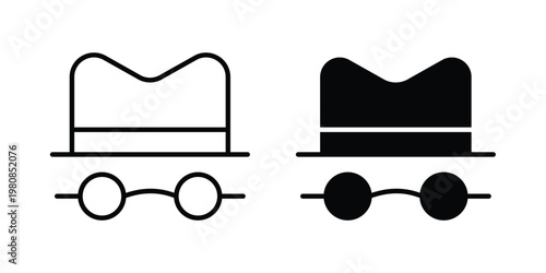 Incognito icon set vector symbol in black filled and stroke style