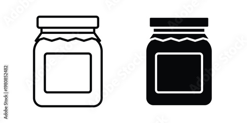 Jam icon set vector symbol in black filled and stroke style