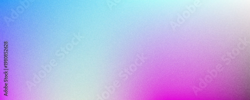 Colorful pink, yellow and turquoise gradient noisy grain background texture