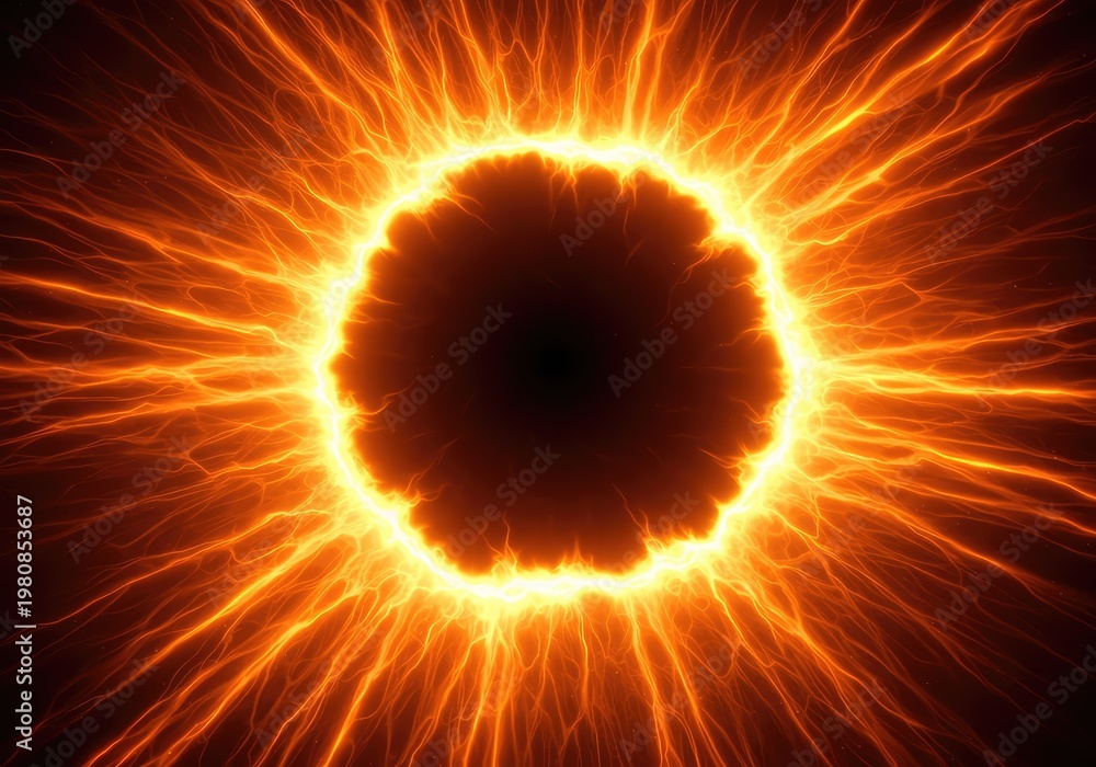 Fototapeta premium Abstract illustration displaying brilliant solar radiation and flowing heat waves, creating an intense, shimmering digital backdrop effect, abstract, intensity, light