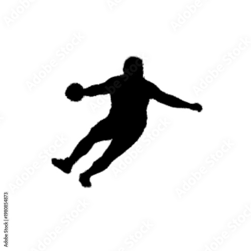 Dynamic Discus Thrower Silhouette in Action.