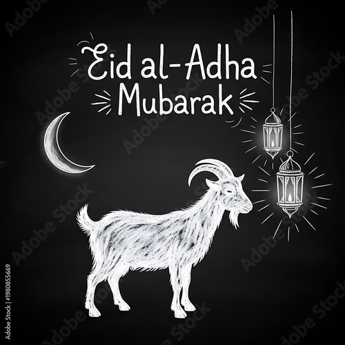 Abstract eid al adha mubarak islamic festival