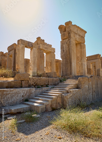 Ruins of ancient persia city Persepolis in Iran
