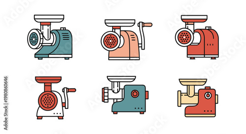 Meat Grinder Line art vector clean decorative abstract