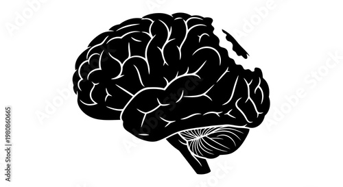 minimalist brain creativity concept with lightbulb idea symbol vector illustration