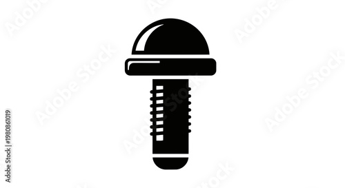 Minimalist black microphone icon for audio, podcast, or voice recording