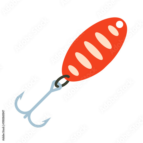 Fishing lure vector. Fishing spoon bait