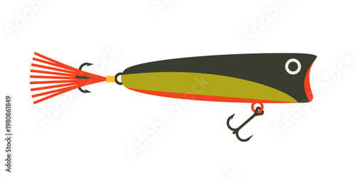 popper wobbler vector. Fishing bait