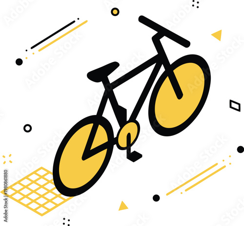 vector illustration of a bicycle
