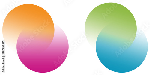 Colorful infographic pie chart with overlapping circular shapes. Flower form graphic circle divided in 4 segments.Vector, illustration.