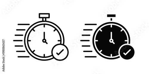 quick response icon set vector symbol in black filled and stroke style
