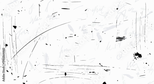 Abstract scribbled lines and faint script on a white background