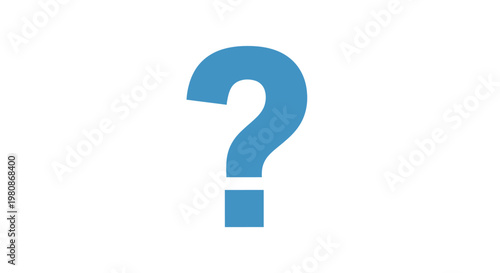 A single blue question mark icon, symbolizing uncertainty and curiosity