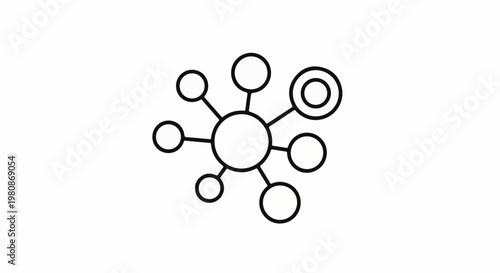 Abstract graphic of interconnected circles forming a network or system