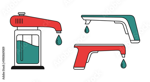 Liquid Handler Line art vector creative abstract minimal