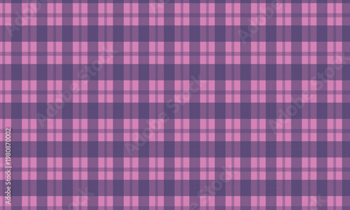 Seamless pink plaid fabric pattern with soft pastel checkered texture for textile and wallpaper design.