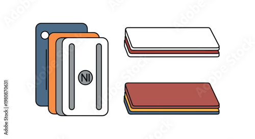 Nickel Sheet Line art vector clean colorful abstract