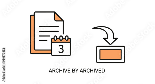 note archive Line art vector modern color pattern