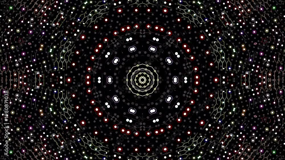 custom made wallpaper toronto digital3D animation beautiful video colorful abstract bright light energy 4K abstract lines colorful light shining round shape in center, black background