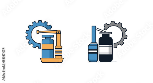 Mass Production Line art minimal abstract creative illustration