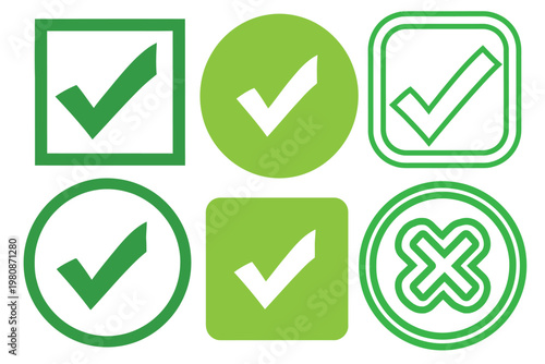 Art & Recycling symbol variations with green arrows in different shapes Illustration vector