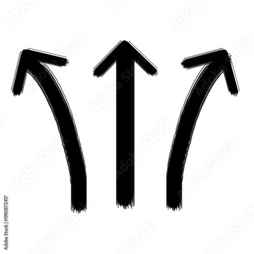  rrows isolated on white