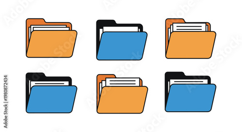 note folder Line art vector abstract decorative illustration