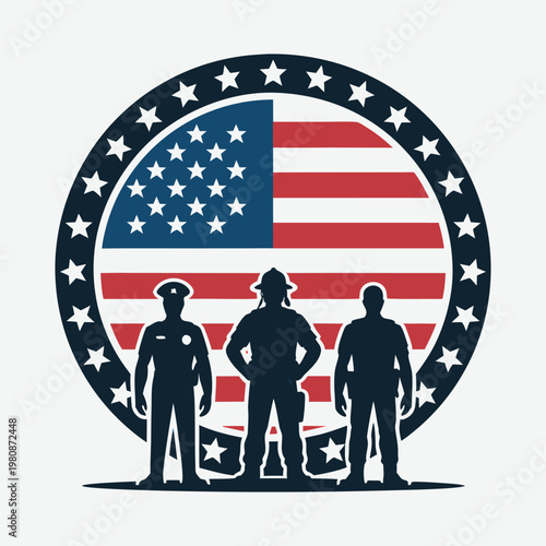 Fotografija American Heroes T-Shirt Design