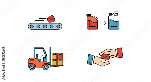 Material Transfer Line art modern abstract vector