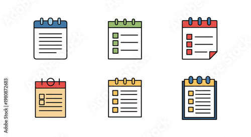 note grid Line art vector set minimal modern abstract