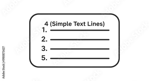 note list view Line art vector creative simple illustration