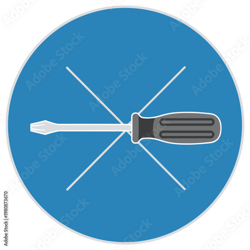 A tool lies crossed on blue background with lines.