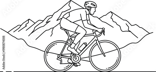 Fathers day adventure sketch of a dad mountain biking perfect gift ideas for active fathers