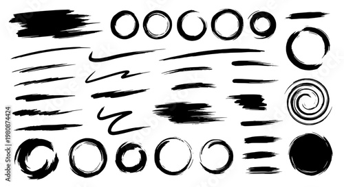 Knife tactical combat with double-edged blade, swirl and target icons, grunge sketch weapon collection design